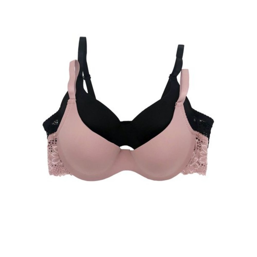 Felina | Seamless Micro Contour Bra | 2-Pack | Lace Wings - 34B